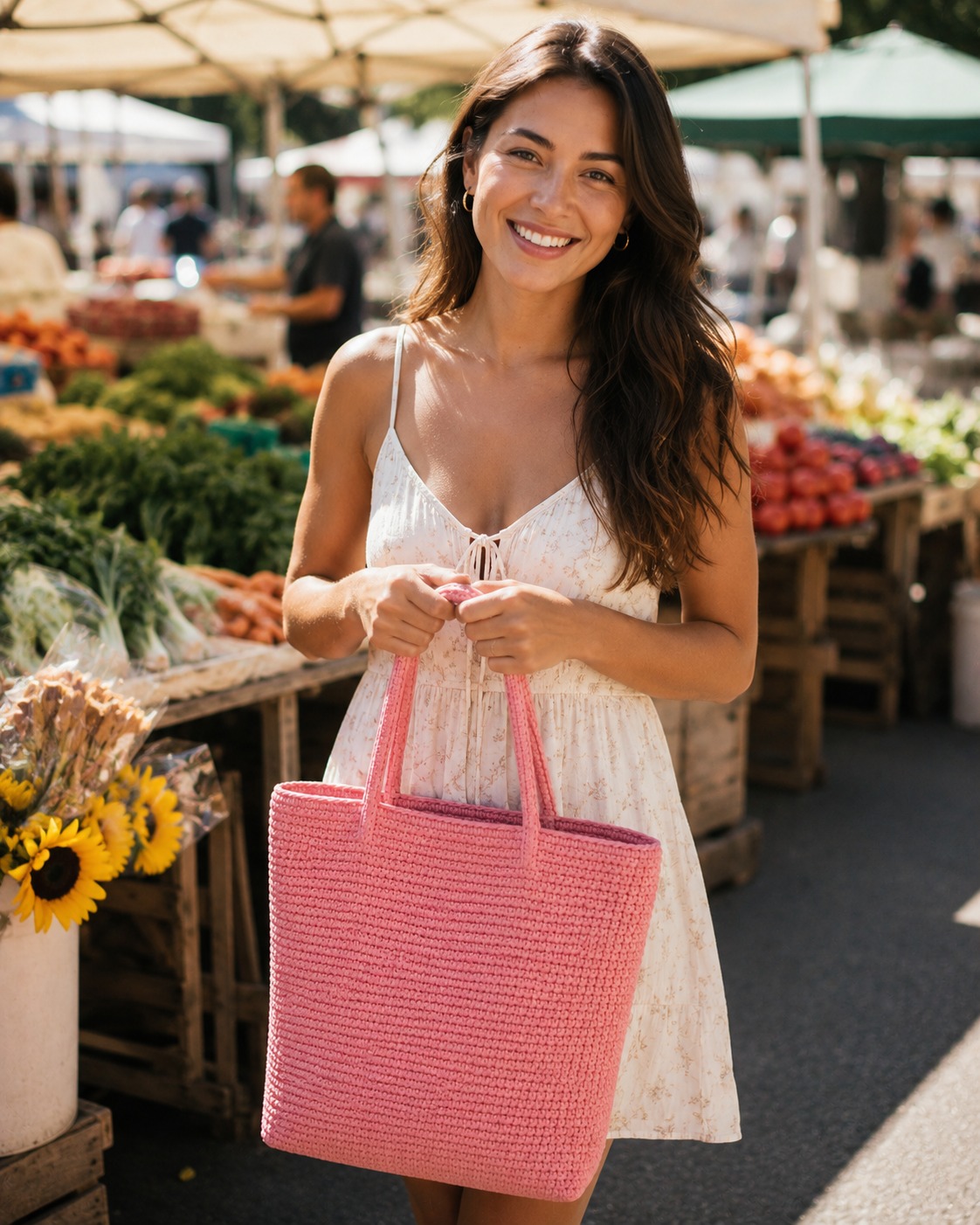 Sakura Market Tote worn and styled